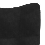 vidaXL Scaun de relaxare, negru, catifea