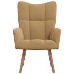vidaXL Scaun de relaxare, maro, catifea vidaXL Scaun de relaxare, maro, catifea