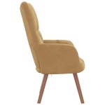 vidaXL Scaun de relaxare, maro, catifea vidaXL Scaun de relaxare, maro, catifea