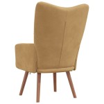 vidaXL Scaun de relaxare, maro, catifea vidaXL Scaun de relaxare, maro, catifea