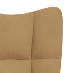 vidaXL Scaun de relaxare, maro, catifea vidaXL Scaun de relaxare, maro, catifea