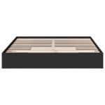 vidaXL Cadru de pat cu sertare negru 200x200 cm lemn prelucrat