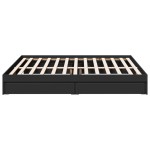vidaXL Cadru de pat cu sertare negru 200x200 cm lemn prelucrat