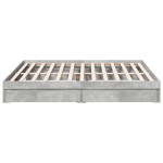 vidaXL Cadru de pat cu sertare gri beton 200x200 cm lemn prelucrat