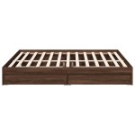 vidaXL Cadru de pat cu sertare stejar maro 200x200 cm lemn prelucrat