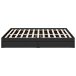 vidaXL Cadru de pat cu sertare, negru, 180x200 cm, lemn prelucrat