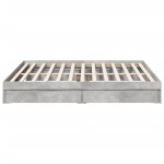 vidaXL Cadru de pat cu sertare, gri beton, 180x200 cm, lemn prelucrat vidaXL Cadru de pat cu sertare, gri beton, 180x200 cm, lemn prelucrat