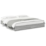 vidaXL Cadru de pat cu sertare gri sonoma 180x200 cm lemn prelucrat