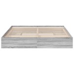 vidaXL Cadru de pat cu sertare gri sonoma 180x200 cm lemn prelucrat