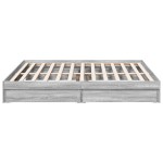 vidaXL Cadru de pat cu sertare gri sonoma 180x200 cm lemn prelucrat