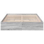 vidaXL Cadru de pat cu sertare, gri sonoma, 160x200 cm lemn prelucrat vidaXL Cadru de pat cu sertare, gri sonoma, 160x200 cm lemn prelucrat