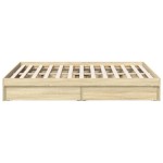 vidaXL Cadru de pat cu sertare stejar sonoma 140x200 cm lemn prelucrat vidaXL Cadru de pat cu sertare stejar sonoma 140x200 cm lemn prelucrat