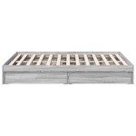 vidaXL Cadru de pat cu sertare gri sonoma 140x200 cm lemn prelucrat