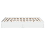 vidaXL Cadru de pat cu sertare, alb, 120x200 cm, lemn prelucrat