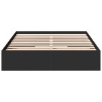 vidaXL Cadru de pat cu sertare, negru, 120x200 cm, lemn prelucrat vidaXL Cadru de pat cu sertare, negru, 120x200 cm, lemn prelucrat