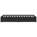 vidaXL Cadru de pat cu sertare, negru, 100x200 cm, lemn prelucrat vidaXL Cadru de pat cu sertare, negru, 100x200 cm, lemn prelucrat