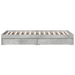 vidaXL Cadru de pat cu sertare, gri beton, 100x200 cm, lemn prelucrat vidaXL Cadru de pat cu sertare, gri beton, 100x200 cm, lemn prelucrat