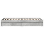 vidaXL Cadru de pat cu sertare, gri beton, 90x200 cm, lemn prelucrat vidaXL Cadru de pat cu sertare, gri beton, 90x200 cm, lemn prelucrat