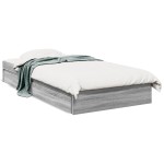 vidaXL Cadru de pat cu sertare gri sonoma 90x200 cm lemn prelucrat