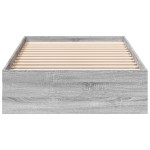 vidaXL Cadru de pat cu sertare gri sonoma 90x200 cm lemn prelucrat