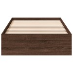 vidaXL Cadru de pat cu sertare, stejar maro, 90x200 cm lemn prelucrat vidaXL Cadru de pat cu sertare, stejar maro, 90x200 cm lemn prelucrat