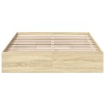 vidaXL Cadru de pat cu sertare stejar sonoma 140x190 cm lemn prelucrat vidaXL Cadru de pat cu sertare stejar sonoma 140x190 cm lemn prelucrat