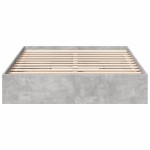 vidaXL Cadru de pat cu sertare, gri beton, 140x190 cm, lemn prelucrat vidaXL Cadru de pat cu sertare, gri beton, 140x190 cm, lemn prelucrat