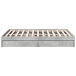 vidaXL Cadru de pat cu sertare, gri beton, 140x190 cm, lemn prelucrat vidaXL Cadru de pat cu sertare, gri beton, 140x190 cm, lemn prelucrat