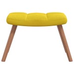 vidaXL Scaun de relaxare cu taburet, galben muștar, catifea vidaXL Scaun de relaxare cu taburet, galben muștar, catifea