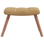vidaXL Scaun de relaxare cu taburet, maro, catifea vidaXL Scaun de relaxare cu taburet, maro, catifea