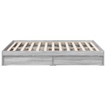 vidaXL Cadru de pat cu sertare gri sonoma 120x190 cm lemn prelucrat