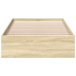 vidaXL Cadru de pat cu sertare stejar sonoma 90x190 cm lemn prelucrat