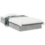 vidaXL Cadru de pat cu sertare, gri beton, 90x190 cm, lemn prelucrat vidaXL Cadru de pat cu sertare, gri beton, 90x190 cm, lemn prelucrat