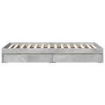 vidaXL Cadru de pat cu sertare, gri beton, 90x190 cm, lemn prelucrat vidaXL Cadru de pat cu sertare, gri beton, 90x190 cm, lemn prelucrat