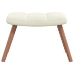 vidaXL Scaun de relaxare cu taburet, alb crem, catifea vidaXL Scaun de relaxare cu taburet, alb crem, catifea