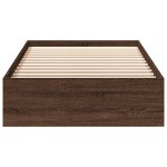 vidaXL Cadru de pat cu sertare, stejar maro, 90x190 cm lemn prelucrat