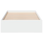 vidaXL Cadru de pat cu sertare, alb, 75x190 cm, lemn prelucrat vidaXL Cadru de pat cu sertare, alb, 75x190 cm, lemn prelucrat
