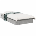 vidaXL Cadru de pat cu sertare, gri beton, 75x190 cm, lemn prelucrat vidaXL Cadru de pat cu sertare, gri beton, 75x190 cm, lemn prelucrat