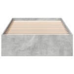 vidaXL Cadru de pat cu sertare, gri beton, 75x190 cm, lemn prelucrat vidaXL Cadru de pat cu sertare, gri beton, 75x190 cm, lemn prelucrat