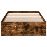 vidaXL Cadru de pat cu sertare stejar fumuriu 75x190 cm lemn prelucrat