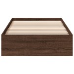 vidaXL Cadru de pat cu sertare stejar maro 75x190 cm lemn prelucrat