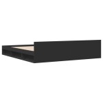 vidaXL Cadru de pat cu sertare negru 200x200 cm lemn prelucrat
