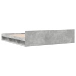 vidaXL Cadru de pat cu sertare gri beton 200x200 cm lemn prelucrat