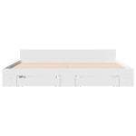 vidaXL Cadru de pat cu sertare, alb, 180x200 cm, lemn prelucrat vidaXL Cadru de pat cu sertare, alb, 180x200 cm, lemn prelucrat
