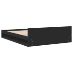 vidaXL Cadru de pat cu sertare, negru, 160x200 cm, lemn prelucrat