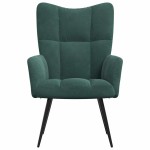 vidaXL Scaun de relaxare, verde închis, catifea