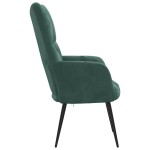 vidaXL Scaun de relaxare, verde închis, catifea