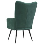 vidaXL Scaun de relaxare, verde închis, catifea
