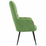 vidaXL Scaun de relaxare, verde deschis, catifea