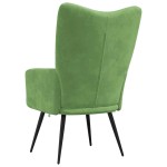vidaXL Scaun de relaxare, verde deschis, catifea